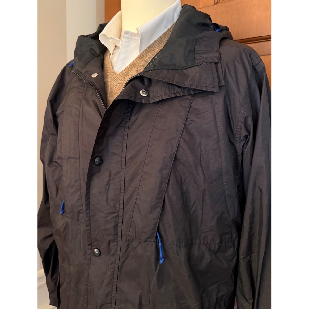 REI Gore-Tex Mens Windbreaker Jacket Size M Black Waterproof Hooded Pit Zips